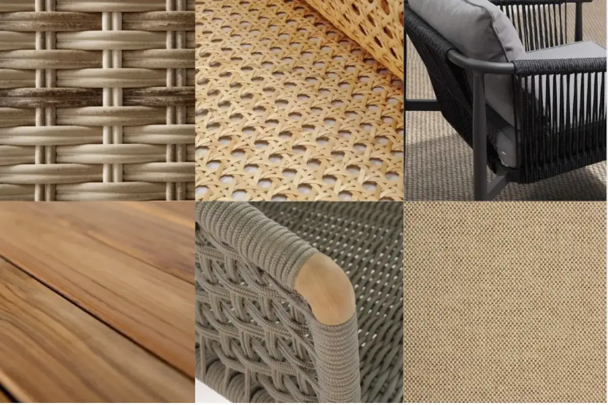 Vật liệu wicker chịu mọi thời tiết và các vật liệu nội thất ngoài trời khác