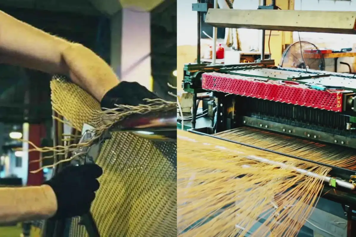 Image of wicker production and craftsmen working on products