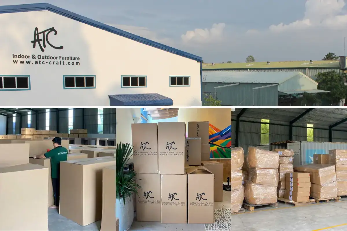 ATC Furniture factory in Vietnam for rattan and outdoor furniture production.