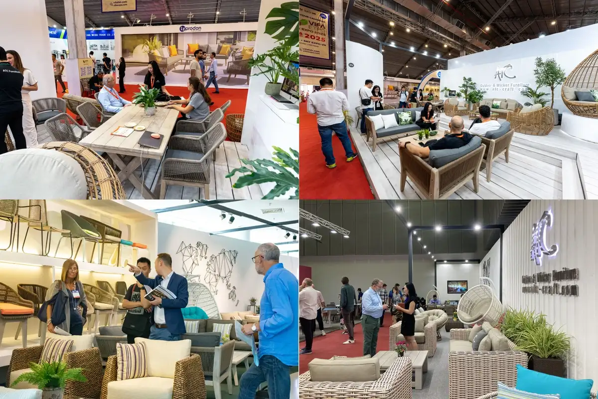 ATC Furniture presenting its outdoor collections at international exhibitions, highlighting product quality and craftsmanship to global audiences.