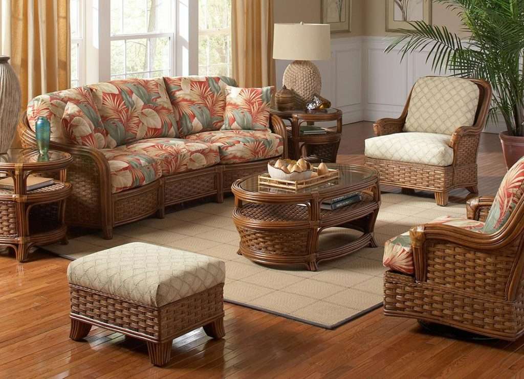 Handwoven rattan furniture creating a relaxing atmosphere