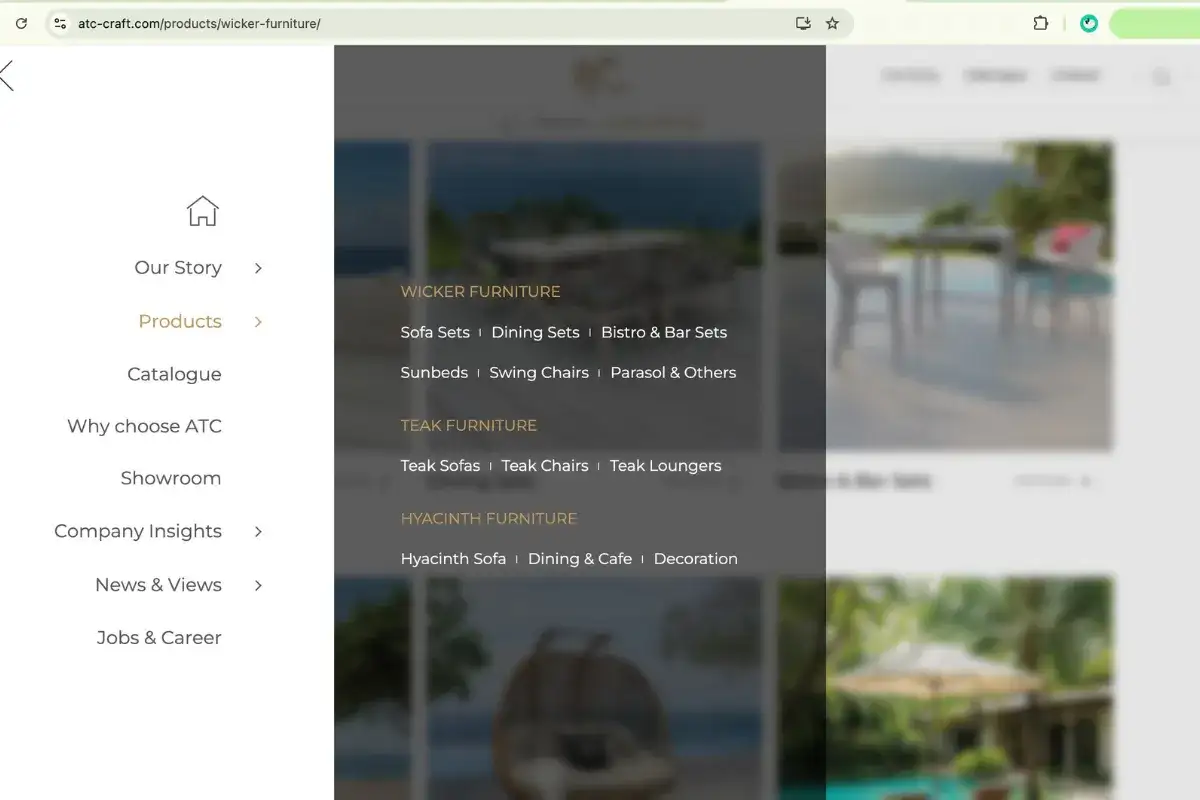 Outdoor furniture product portfolio for hotels resorts and commercial projects