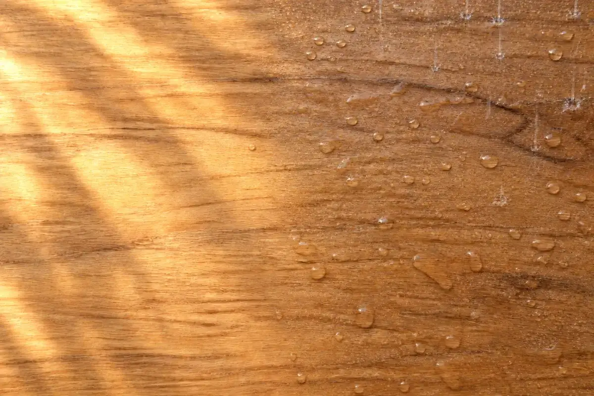 Weatherproof outdoor material exposed to sunlight and rain