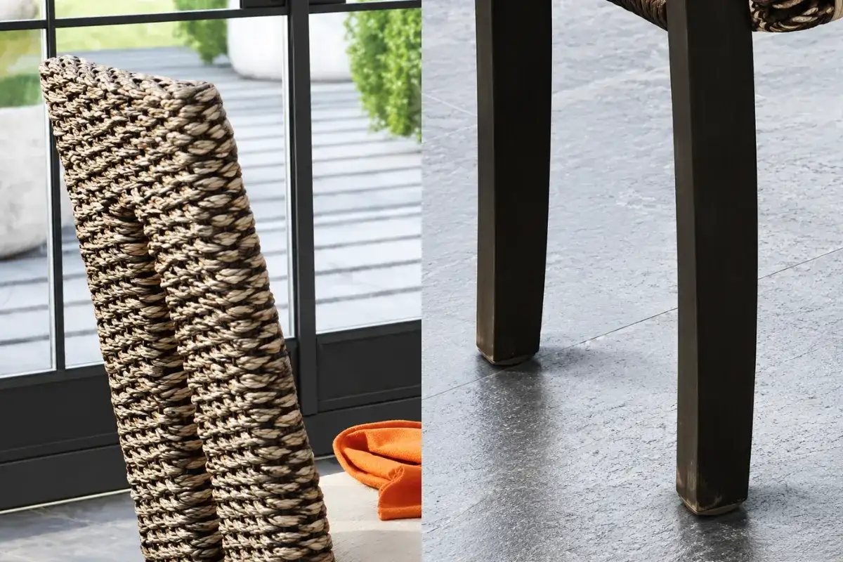 Chi tiết khung và kết cấu của ghế ăn ngoài trời chịu tải cao cho nhà hàng