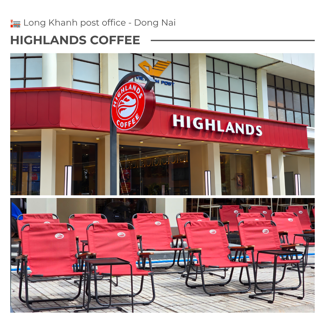 Café Furniture Delivery for Highlands Coffee Buu Dien Long Khanh