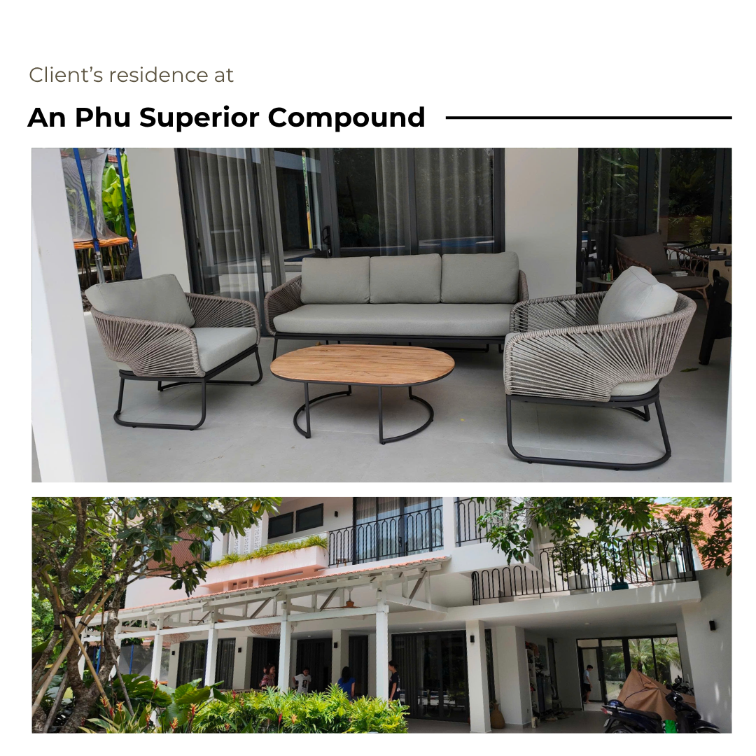 Outdoor Sofa Delivery to a Customer's Home at An Phu Superior Compound