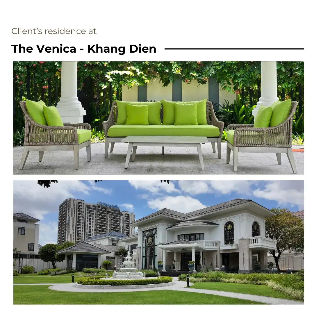 Outdoor Sofa Delivery To A Customer's Home At The Venica Khang Dien