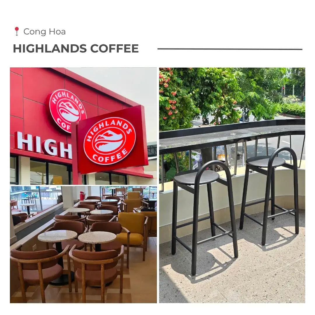 Café Furniture Delivery for Highlands Coffee in Cong Hoa