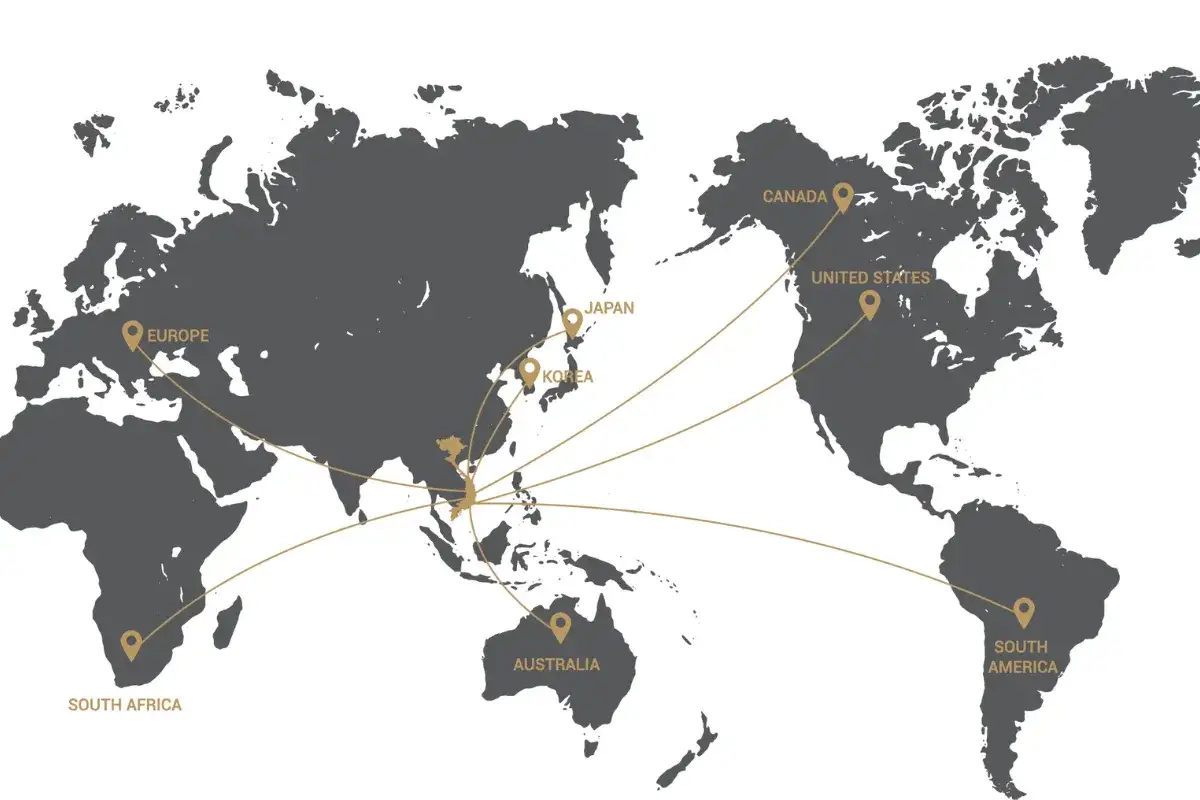 Global export network of ATC Furniture from Vietnam
