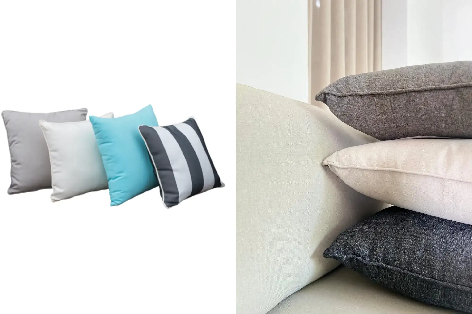 Gối trang trí giúp làm nổi bật phong cách và tăng sự thoải mái cho không gian ngoài trời.