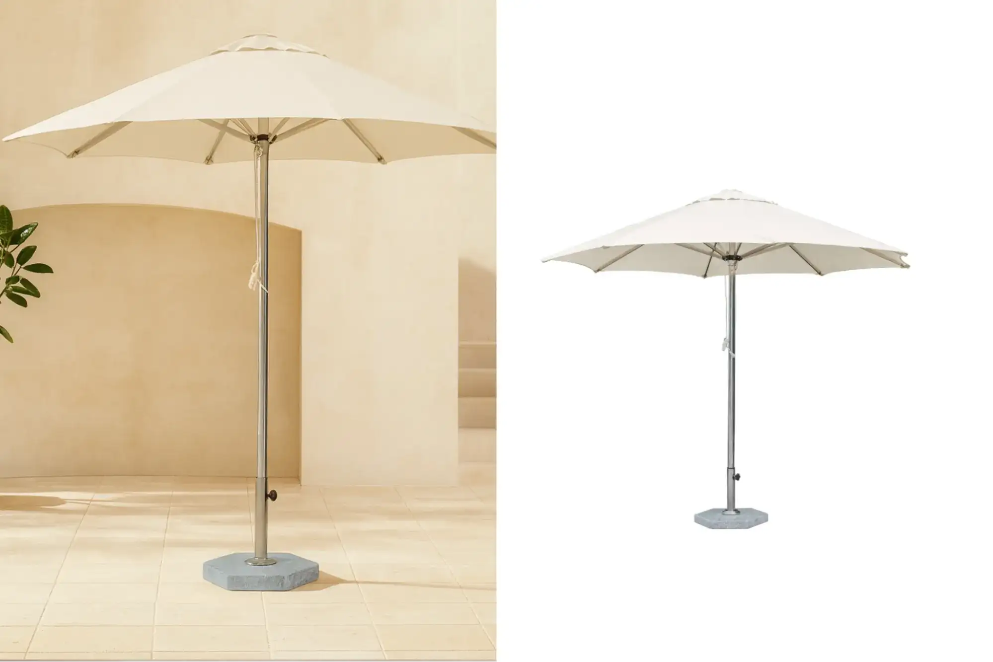 Hình ảnh dù ngoài trời giải pháp che nắng cho không gian sân vườn