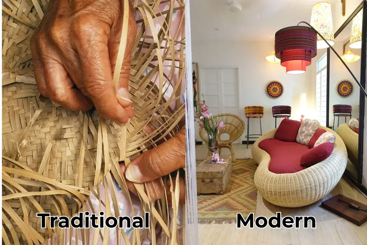 Hình ảnh minh họa cho nội thất kết hợp với vẻ đẹp truyền thống