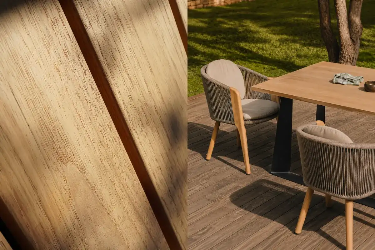 Grade A teak wood texture and commercial outdoor furniture made with natural teak