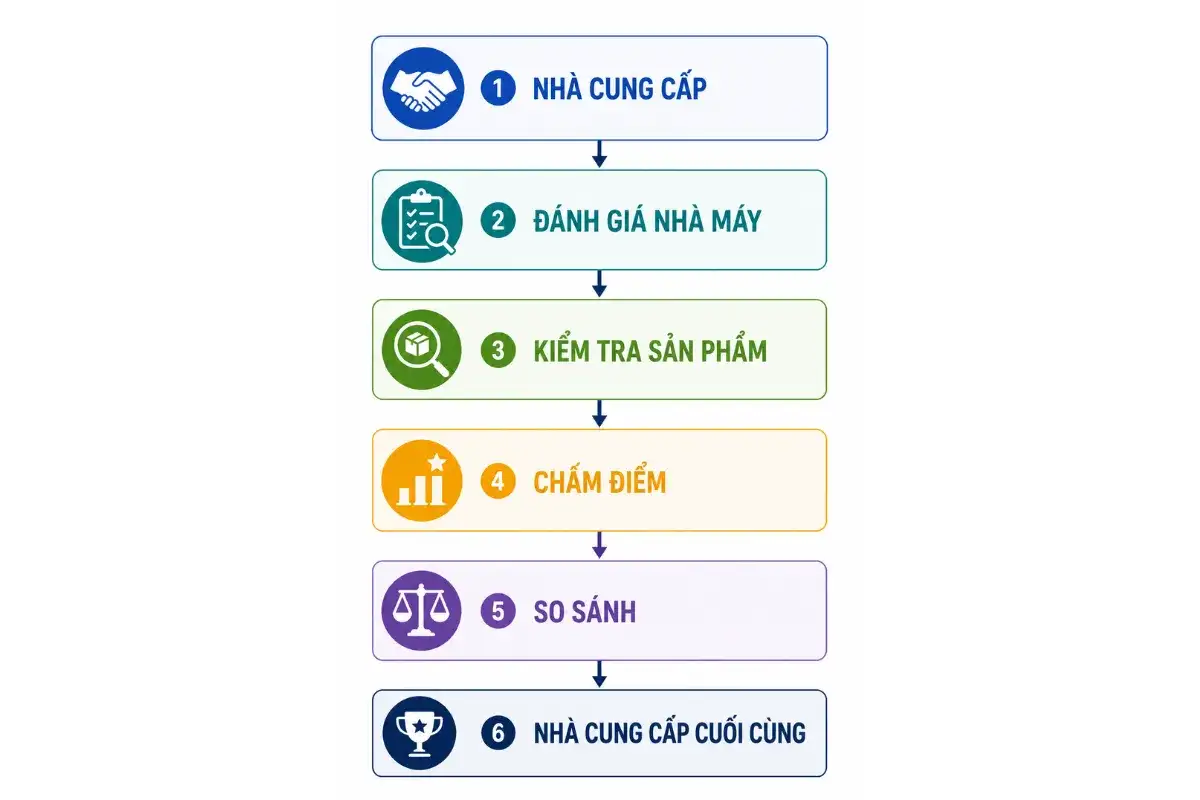 Quy trình sử dụng checklist để đánh giá và so sánh các nhà cung cấp nội thất ngoài trời