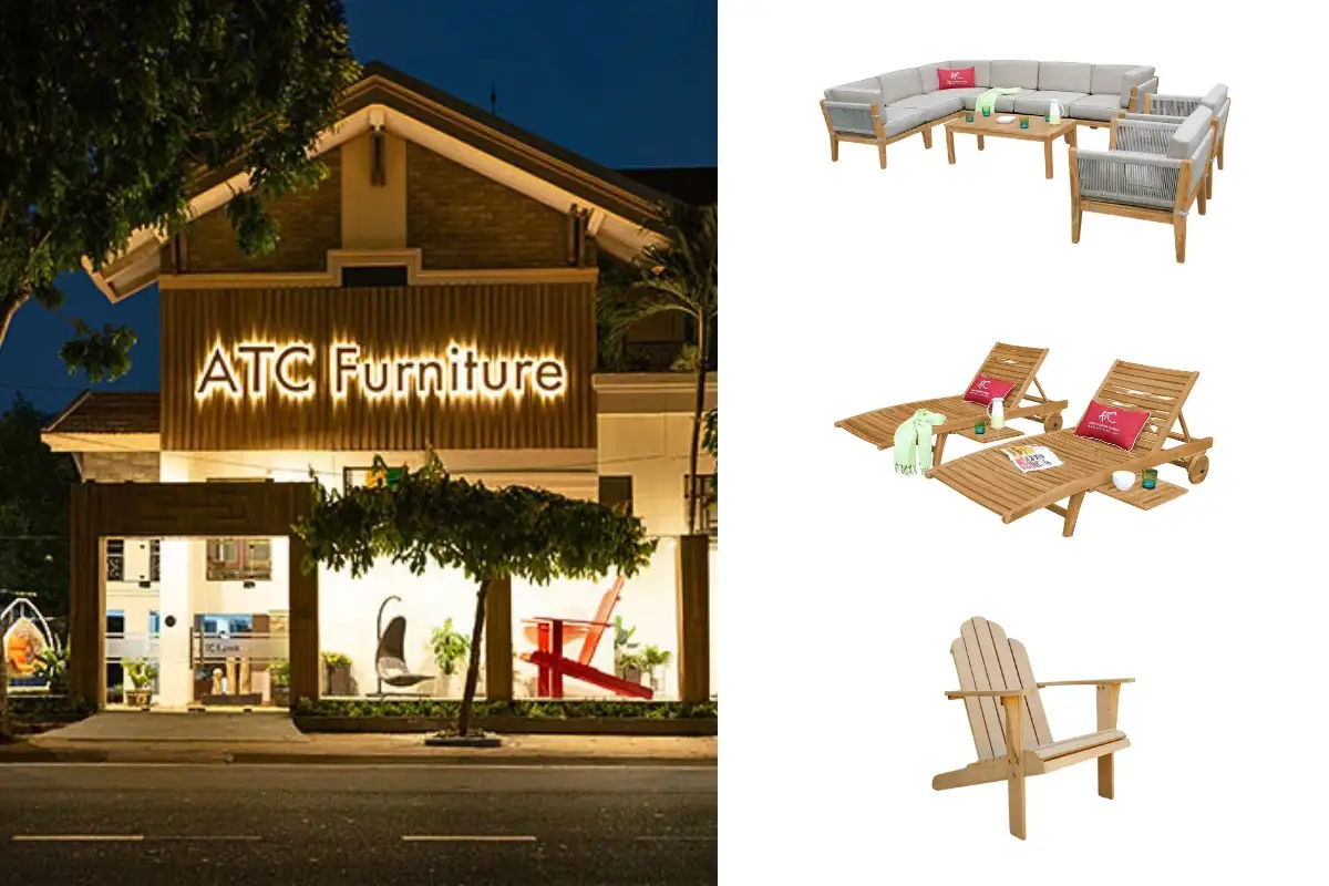 Sofa ngoài trời, giường tắm nắng, ghế đơn bằng gỗ teak của ATC Furniture