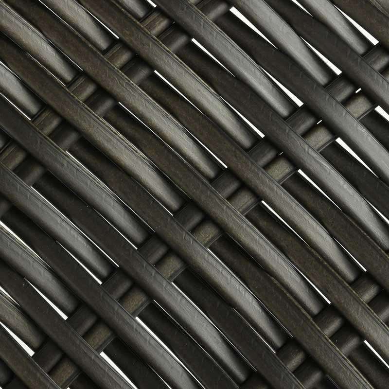 Close-up of durable PE rattan weaving for outdoor furniture.