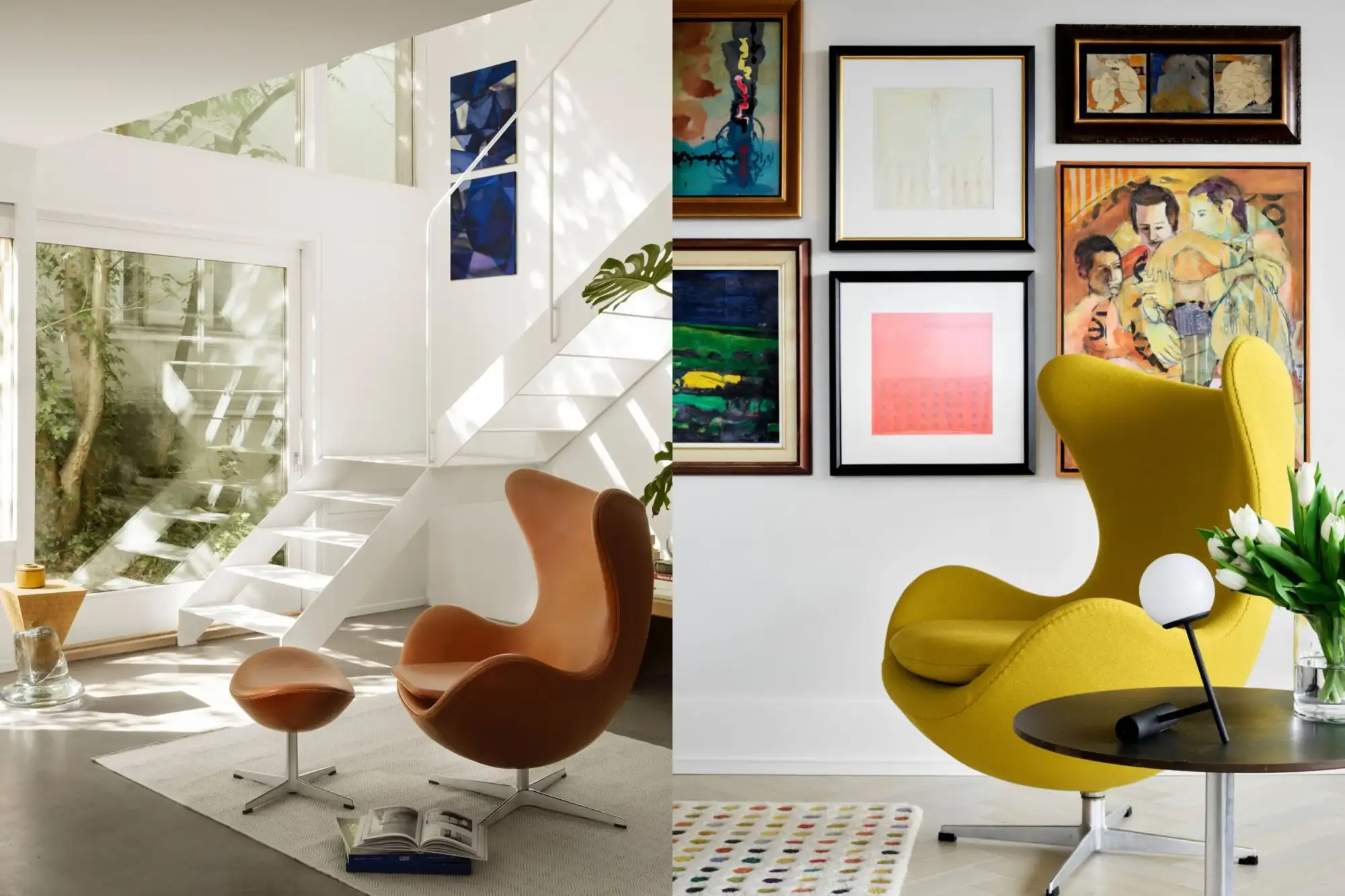 The Egg Chair: A classic 20th-century interior design.