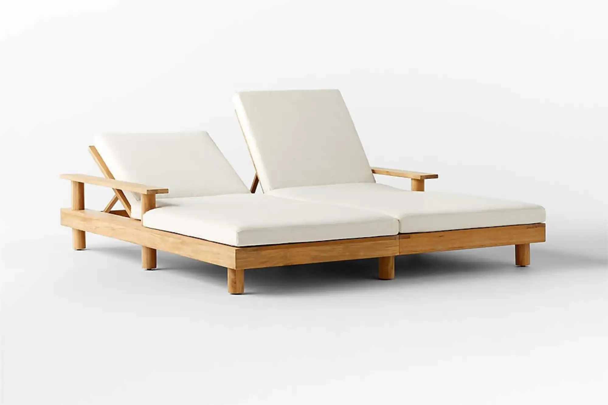 Hình ảnh ghế tắm nắng ngoài trời bằng gỗ teak vừa đơn giản vừa sang trọng