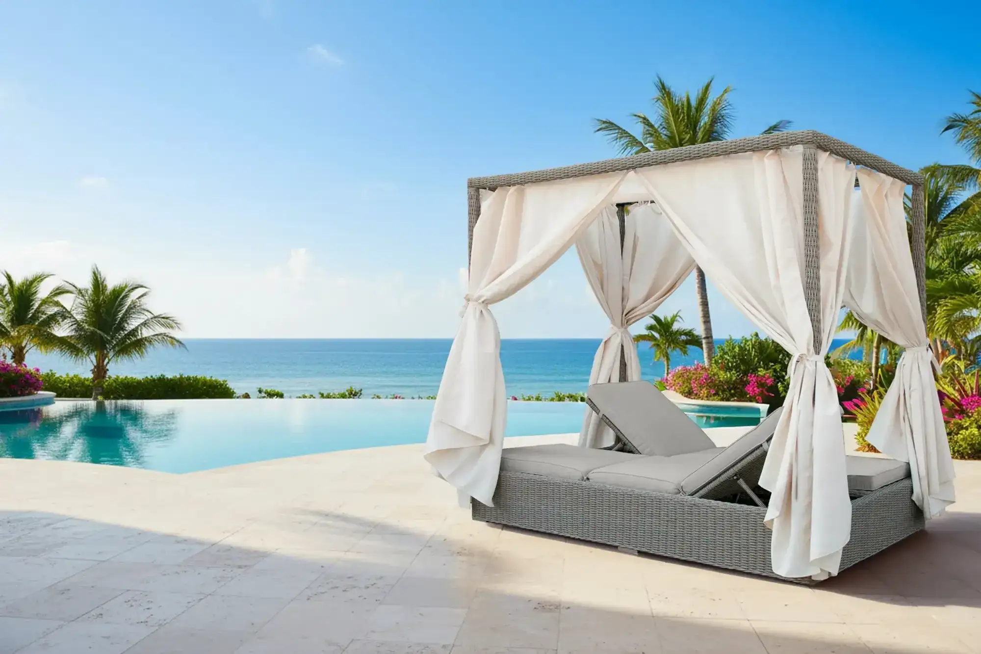 JERSEY wicker sun lounger at ATC Furniture