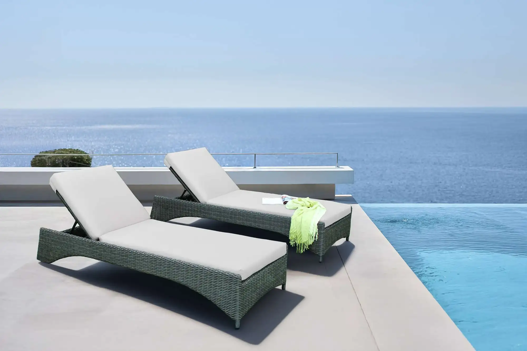 NORA wicker sun lounger at ATC Furniture