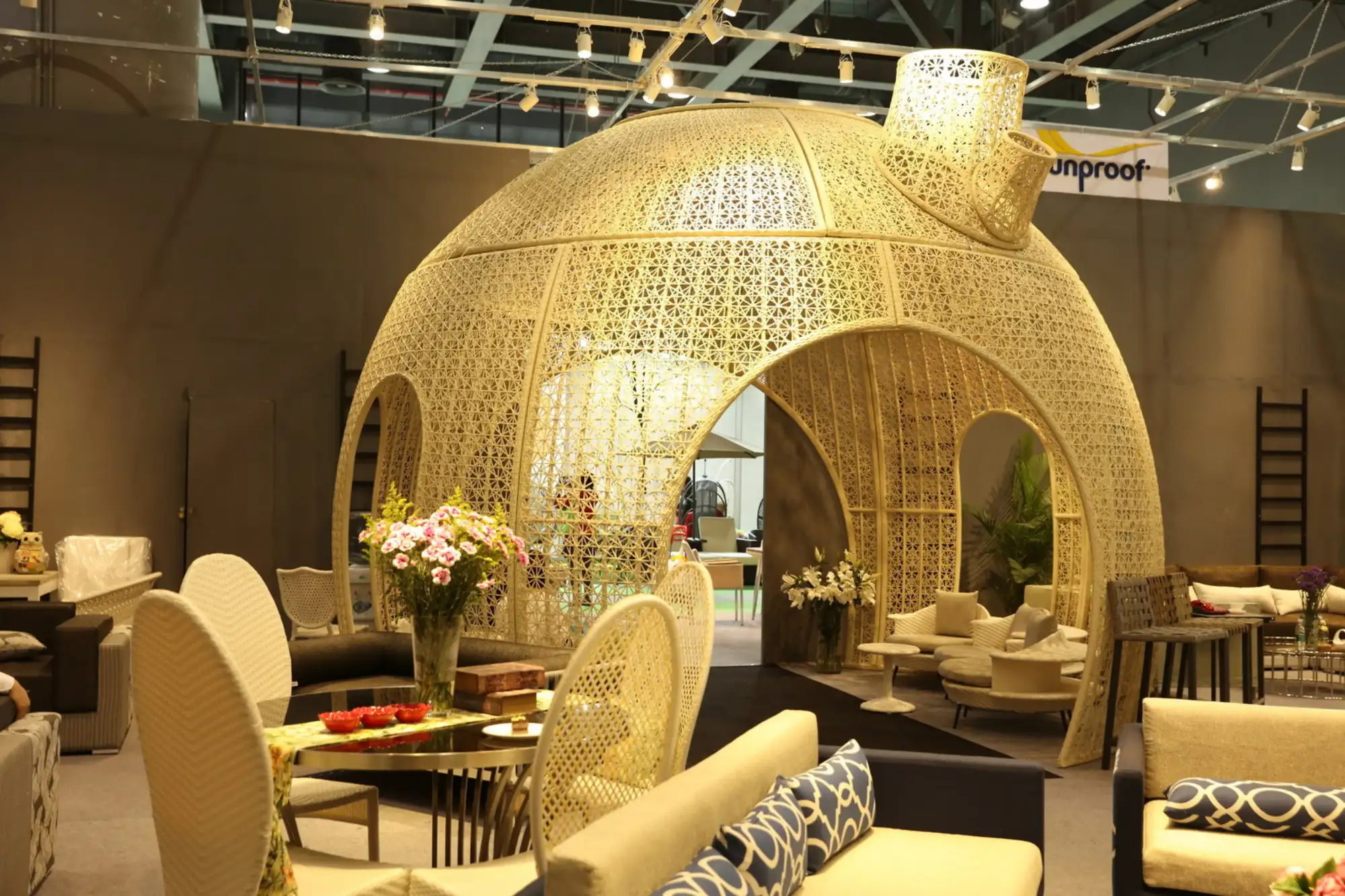 Innovative furniture design installation showcased at China Furniture Exhibition trend zone