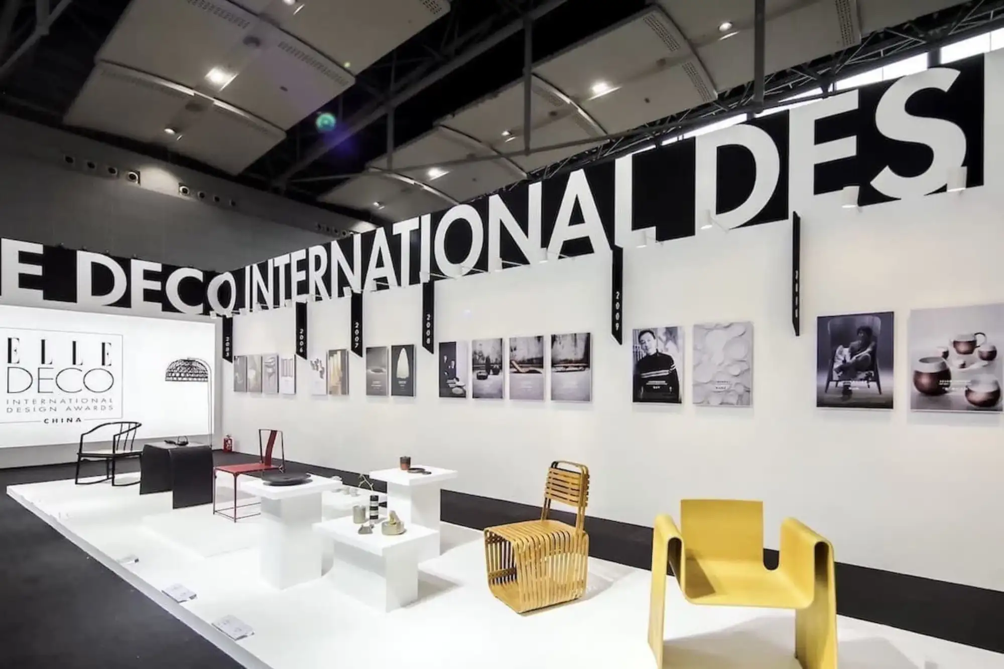 Modern exhibition booth at CIFF featuring export ready OEM and ODM furniture manufacturers