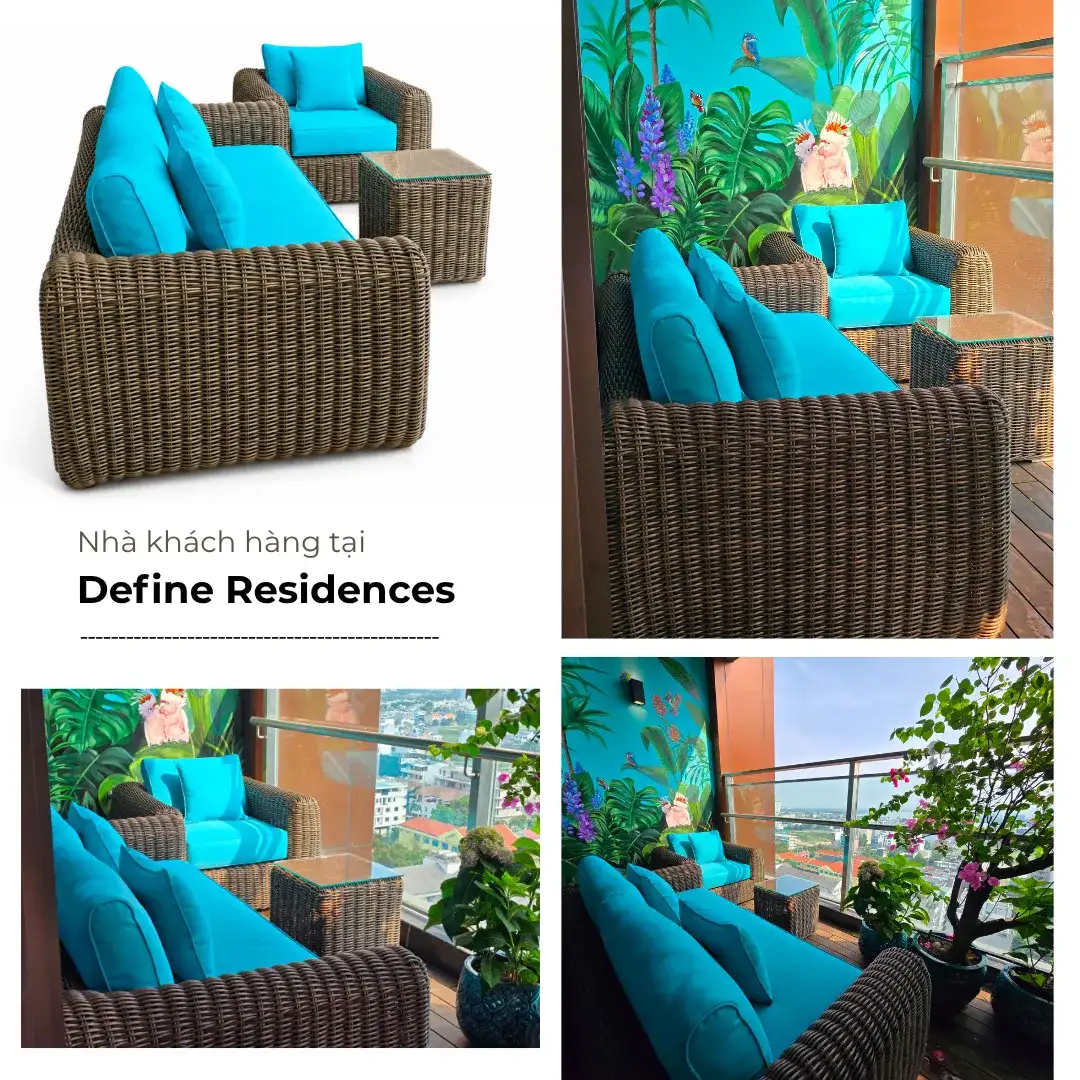 Giao Sofa Mây Đan Cho Nhà Khách Hàng Tại Define Residences