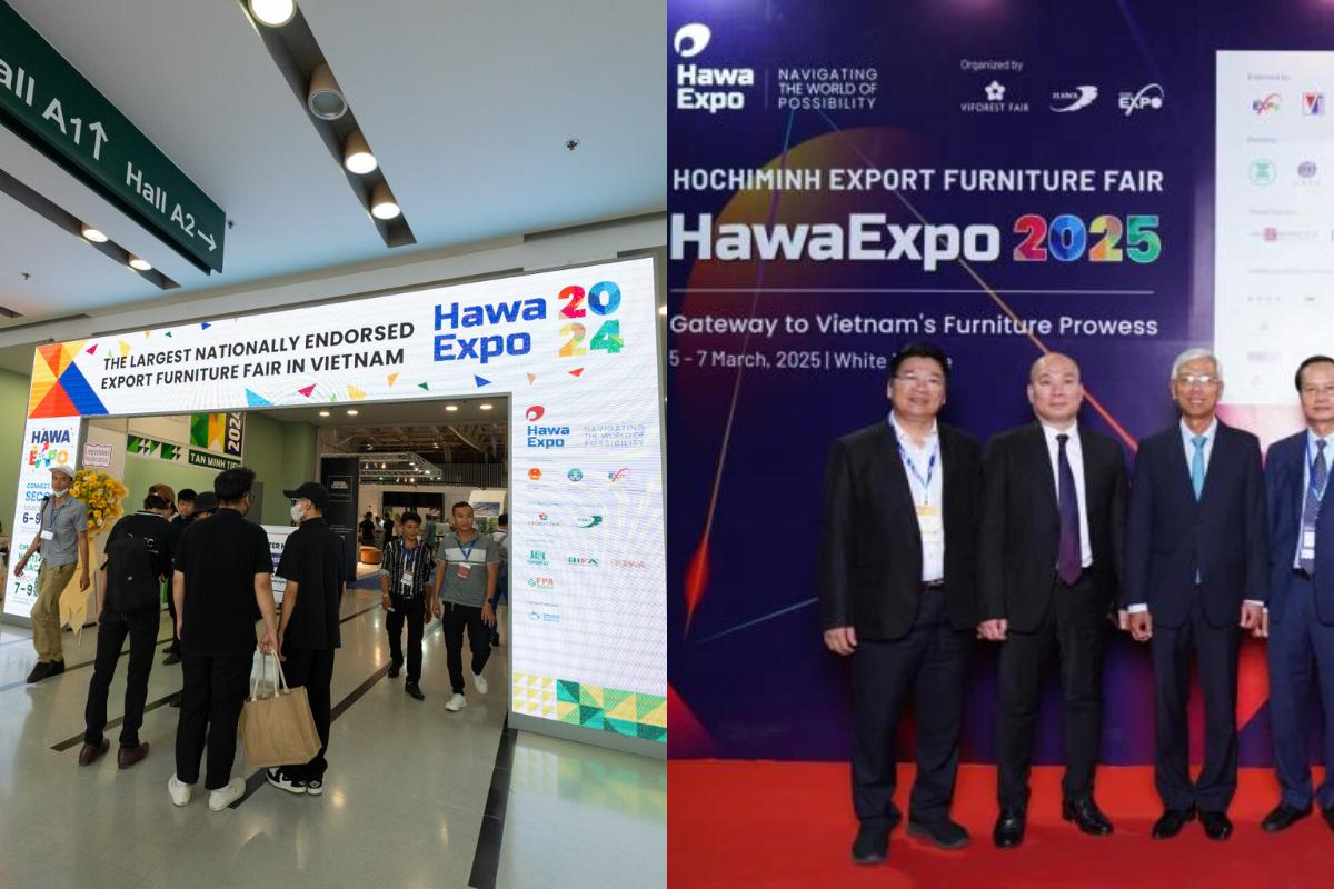 HAWA Expo 2024 and 2025 visuals illustrating growth in scale and sustainability focus across editions