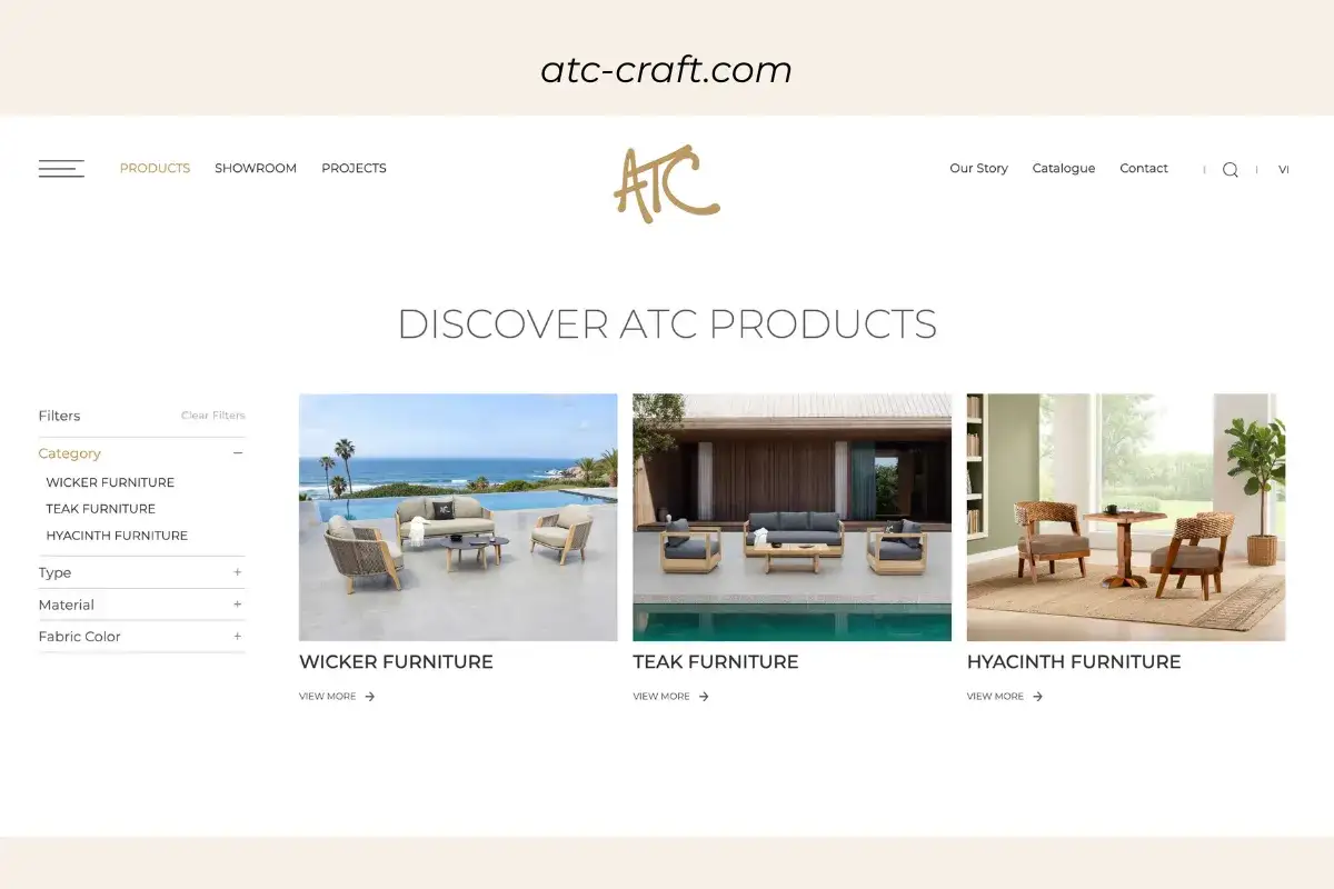 ATC Furniture outdoor product collections for hotel and resort projects