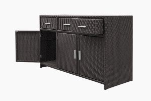 Wicker metal cabinet