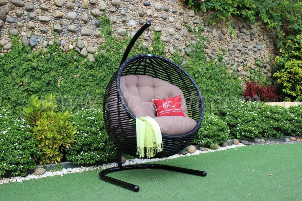 poly rattan hammock hanging chair by atc wicker furniture.