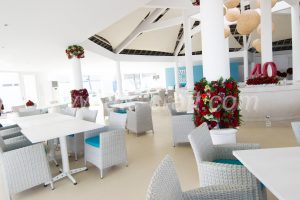 Wicker dining set at Alma Oasis Resort