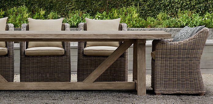 Outdoor teak dining table