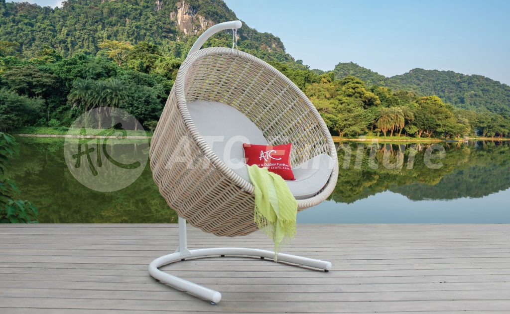 A huge relaxing outdoor basket swing chair to help you dispel stress and fatigue