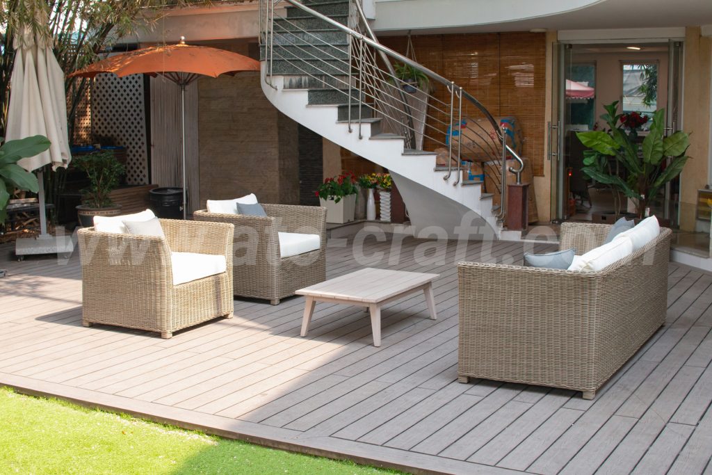 Rattan furniture is best used in covered outdoor areas