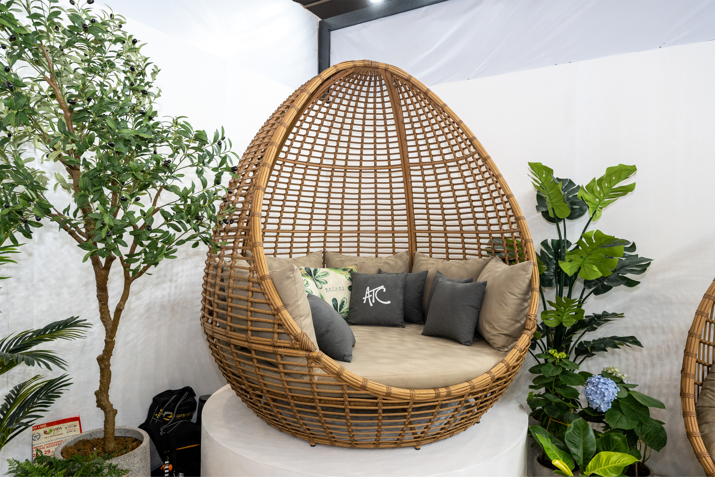 Cocoon sun loungers at ATC Furniture's booth