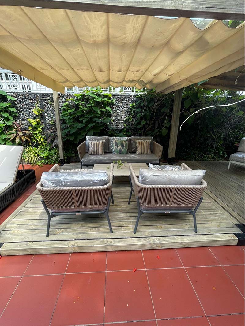 A pergola can effectively shelter your furniture against harsh outdoor weather conditions